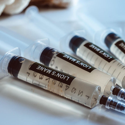 Löwenmähne Flüssigkultur-Spritzen 10 x 10 ml | Hericium erinaceus | Pilzzucht-Set für Zuhause, Pilzkunde, Anfänger-Garten-Set