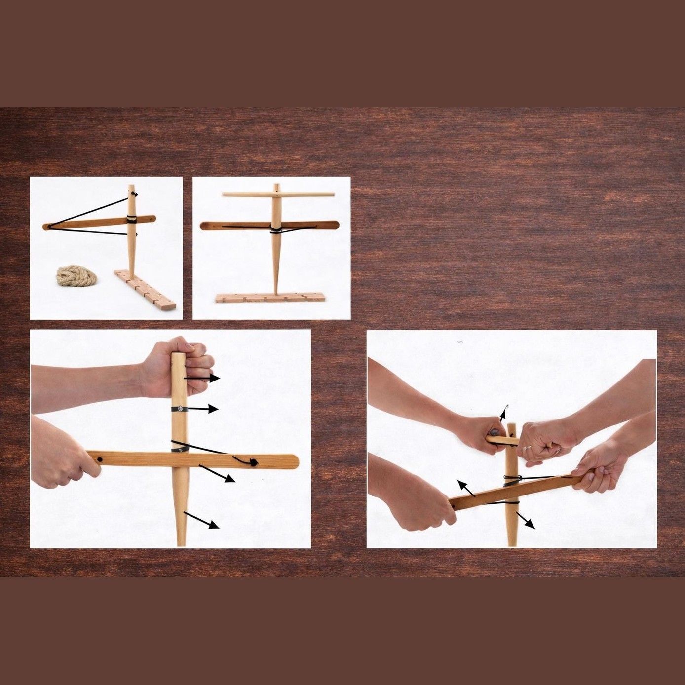 Feuerstarter-Set mit Bogenbohrer – Primitives Feuerset für Bushcraft, Survival und Outdoor-Camping