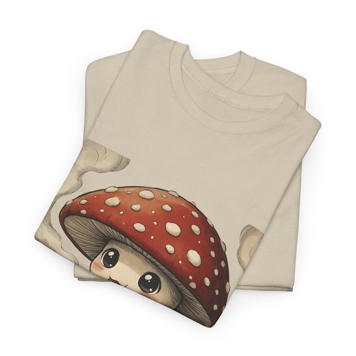 Kawaii-Pilz-Ramen-T-Shirt | Pilz-Motiv-T-Shirt, Zauberpilz-Shirt, Mykologie, Kawaii-Stil, gemütlicher Anime-Stil