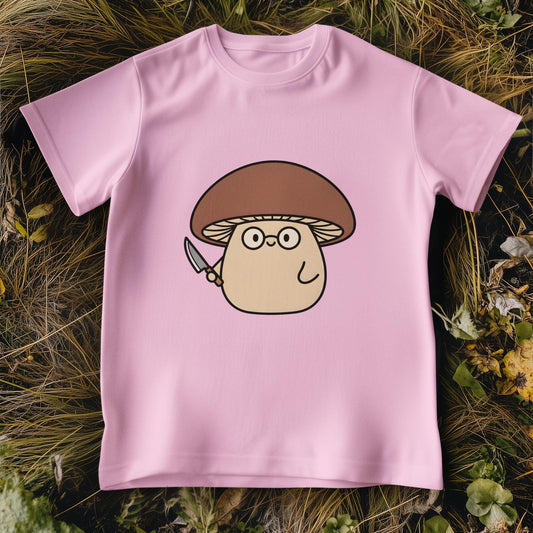 Niedliches Pilz-T-Shirt, minimalistisches, lustiges Grafik-T-Shirt, gemütliches Indie-Humor-Shirt, skurriles Pilz-Top, Unisex-Baumwoll-T-Shirt