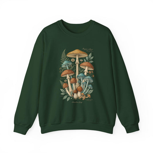 Pilz-Shirt im Vintage-Stil mit Pilzmotiven – Zauberpilze-Sweatshirt mit Mykologie-Dekoration – Geschenkidee für Gärtner