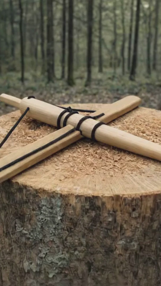 Bow Drill Fire Starter Kit – Primitive Fire Making Set for Bushcraft, Survival & Outdoor Camping